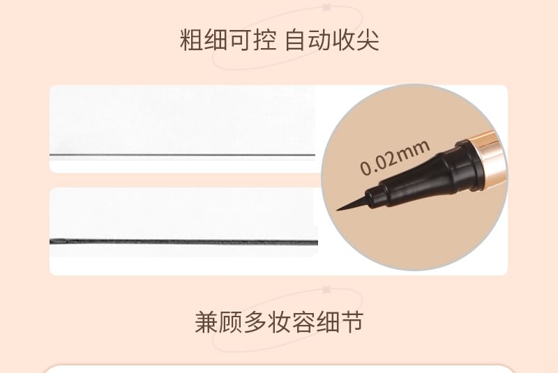 MANSLY - Intense zwarte gladde eyeliner met spiegel