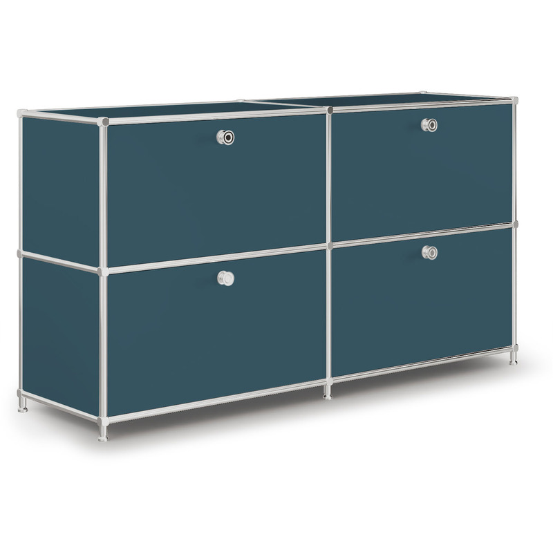 Sideboard VEROM, 4 Schubladen, petrol