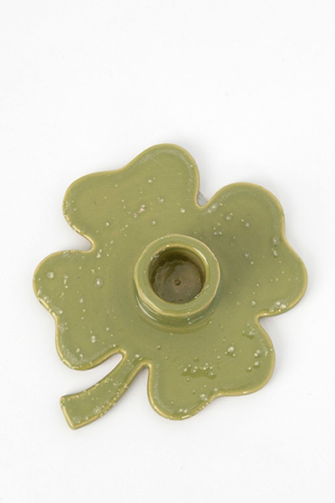 Groene kandelaar klavertje vier