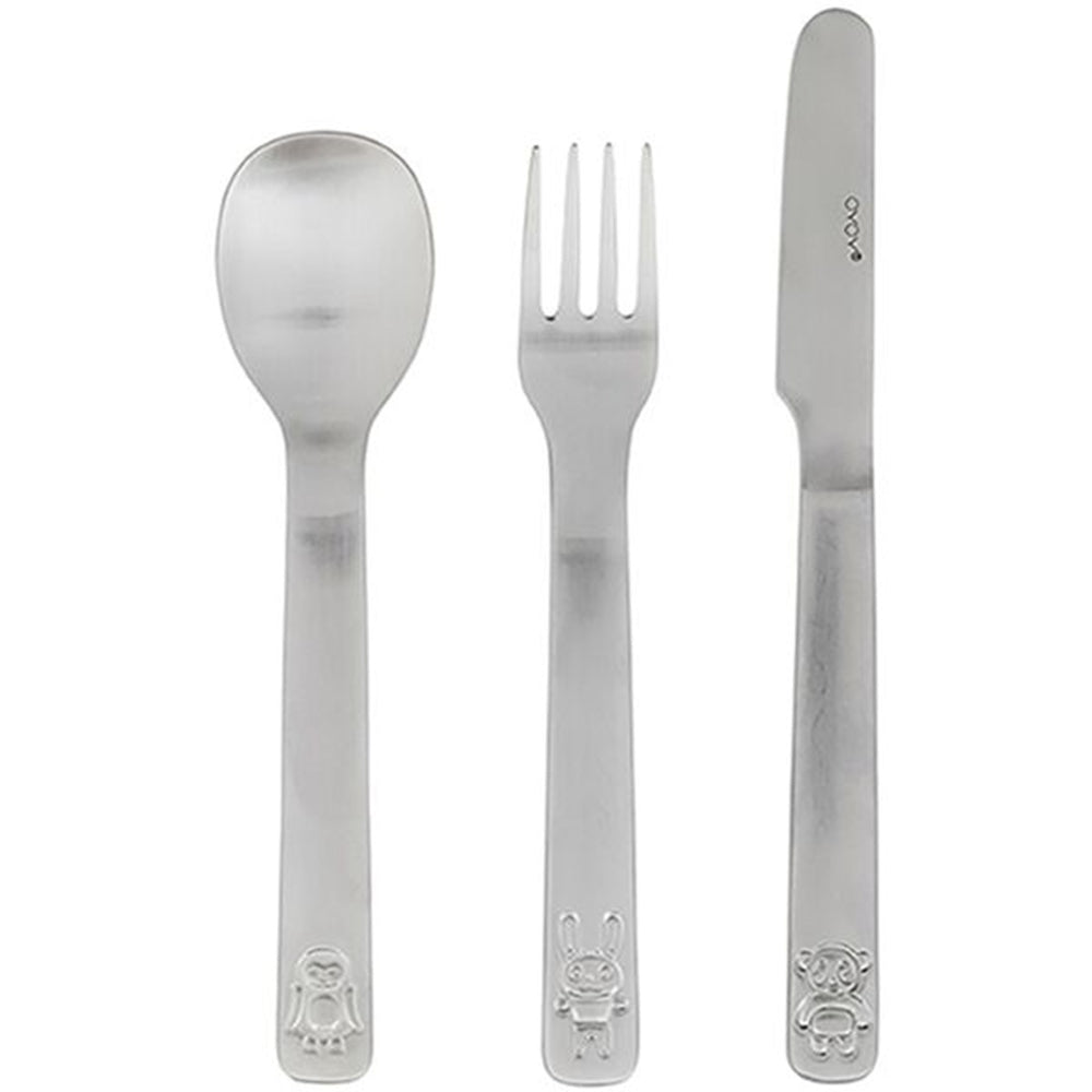 Bestik We Love Animals 3-pack Brushed Steel