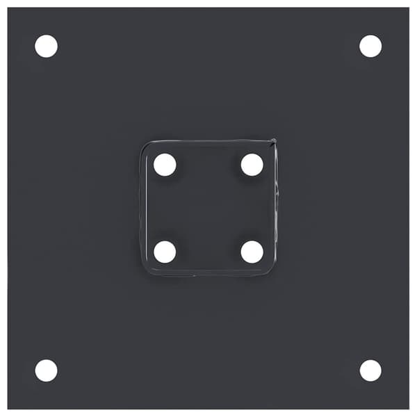 vidaXL Stolpebunner firkantet 4 stk 51x51 mm pulverlakkert stål