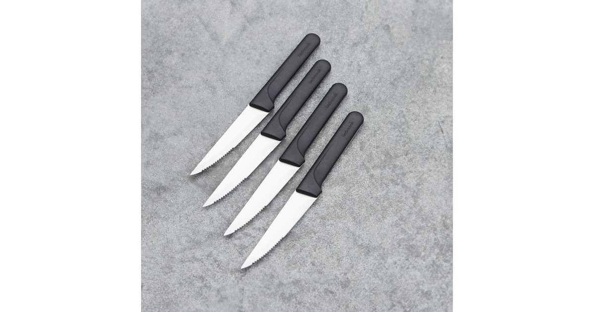 BarbecookOlivia set van 4 steak messen uit rvs  (Zwart)
