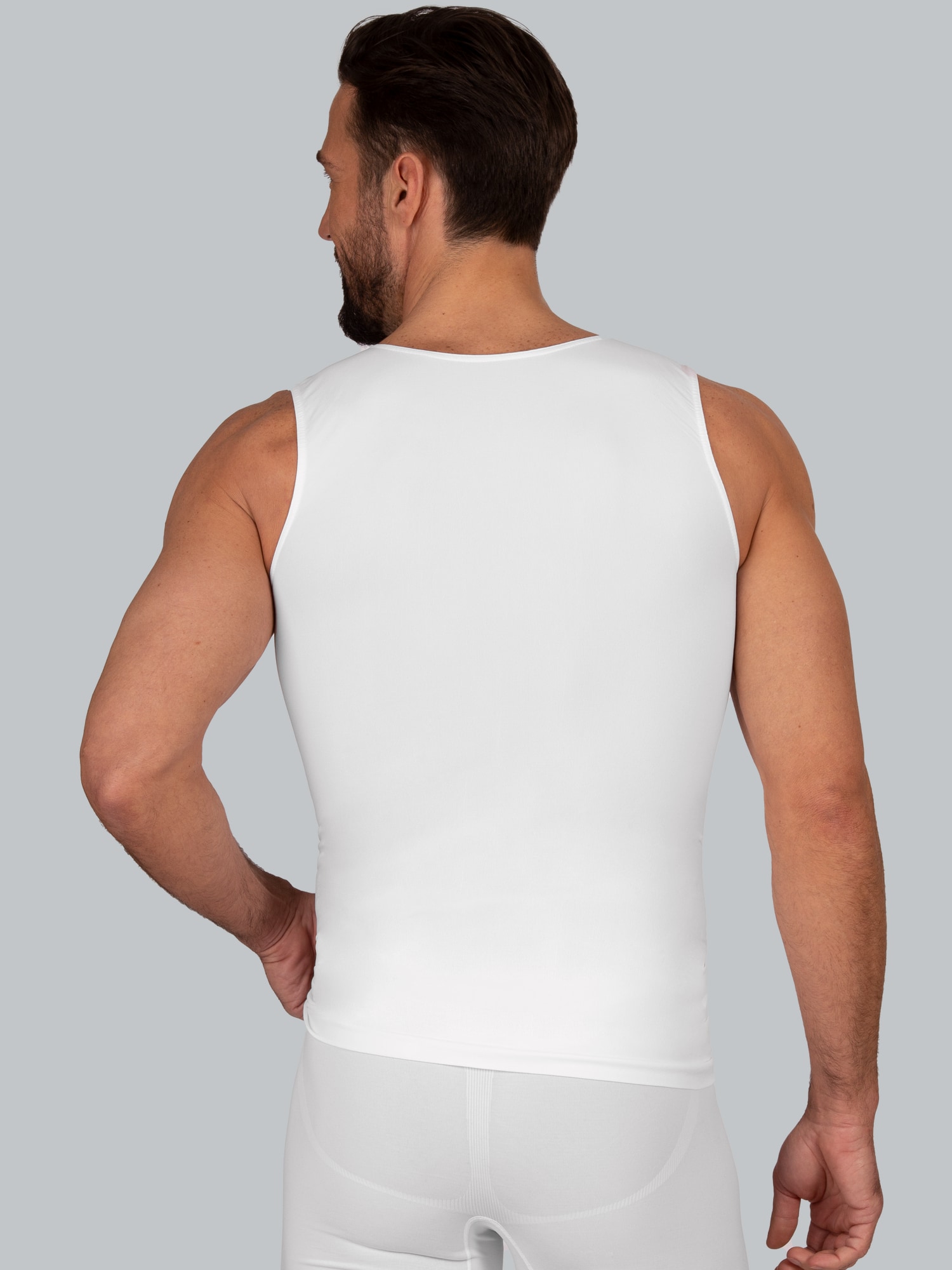 Nahtloses Trägershirt Weiss