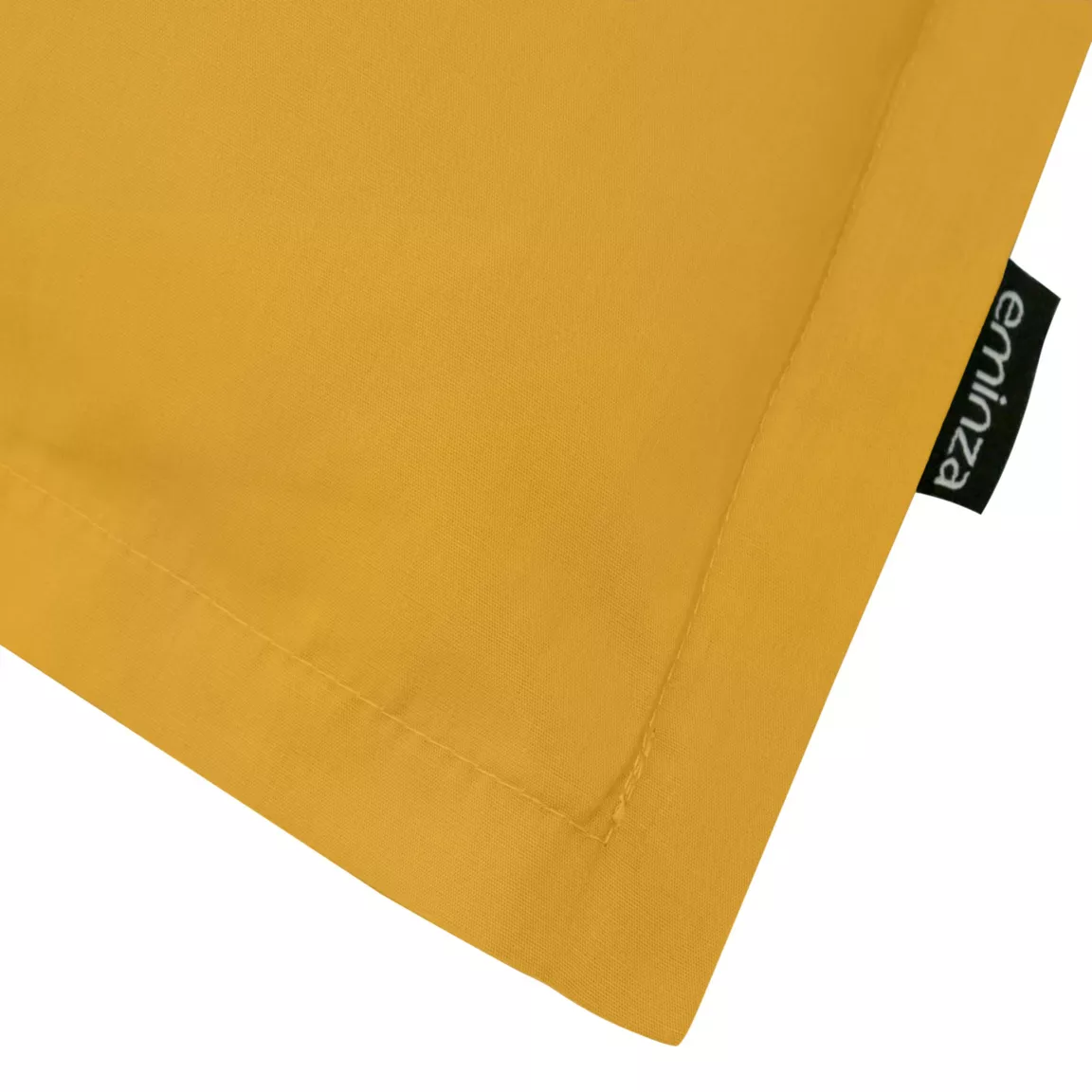 Taie d'oreiller rectangulaire percale de coton (50 x 70 cm) Cali Jaune moutarde