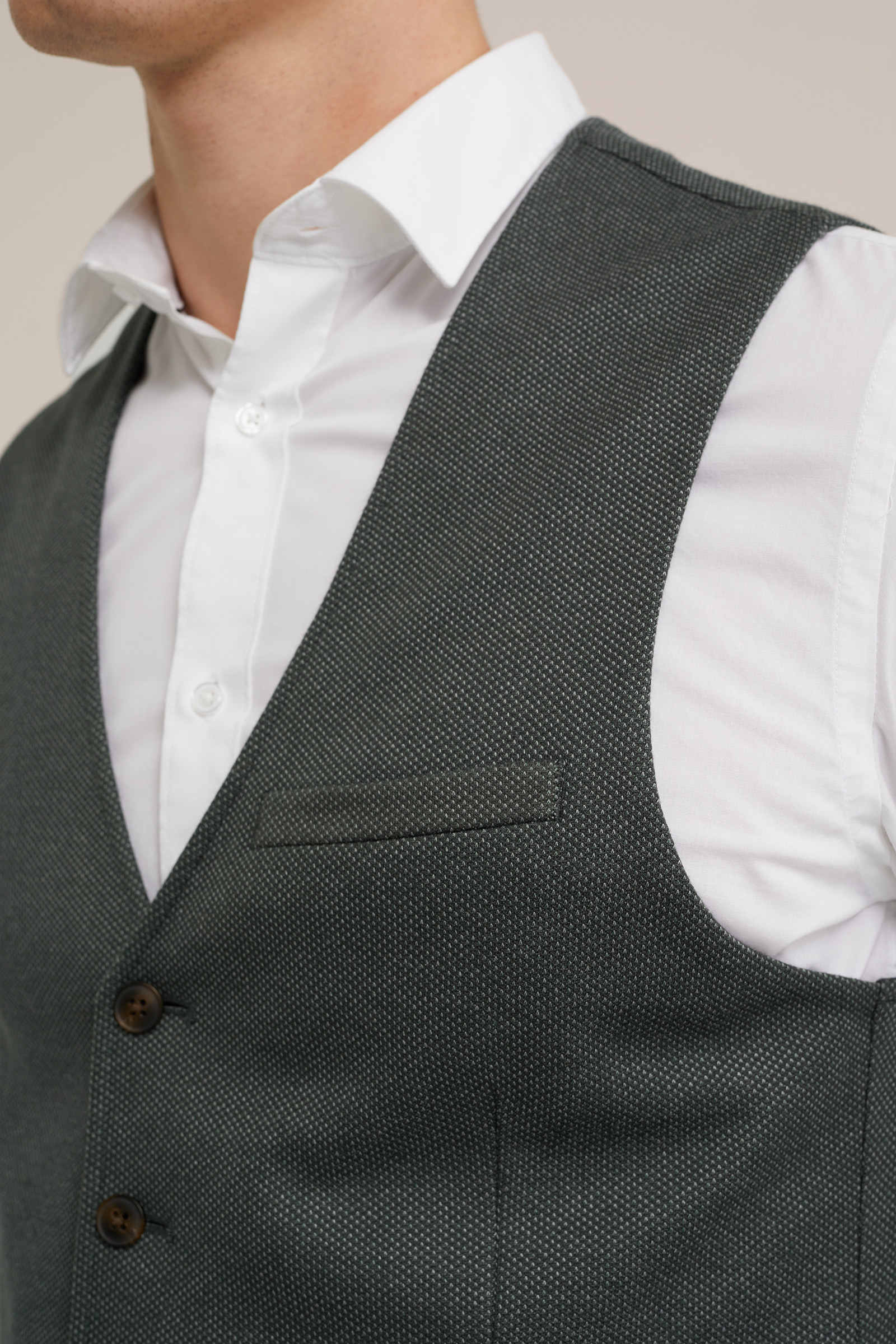 gilet met dessin WE Fashion Grijsgroen