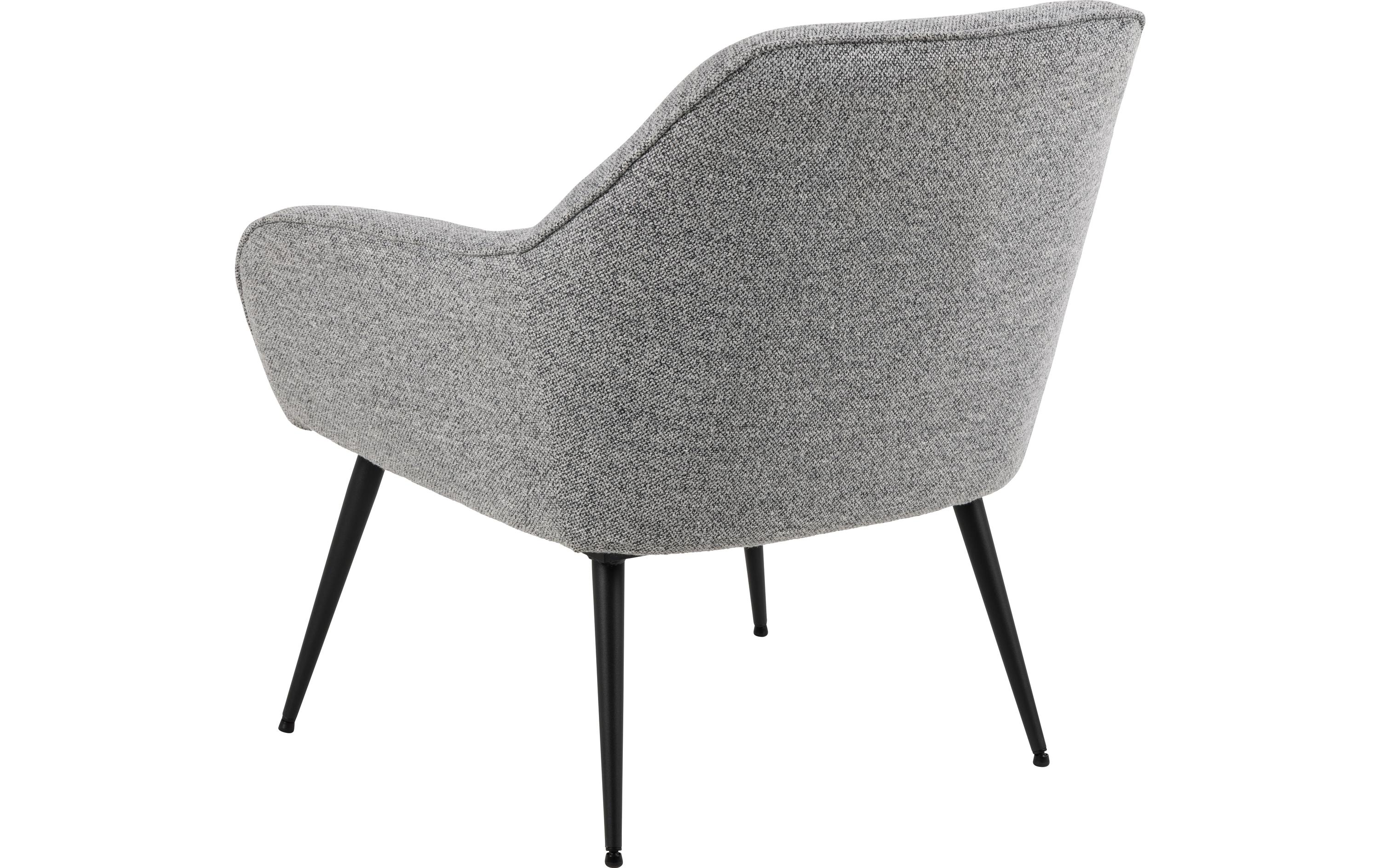 Sessel Brooke Stahl/Textil, Grau<br>Loungesessel mit zeitloser Silhouette