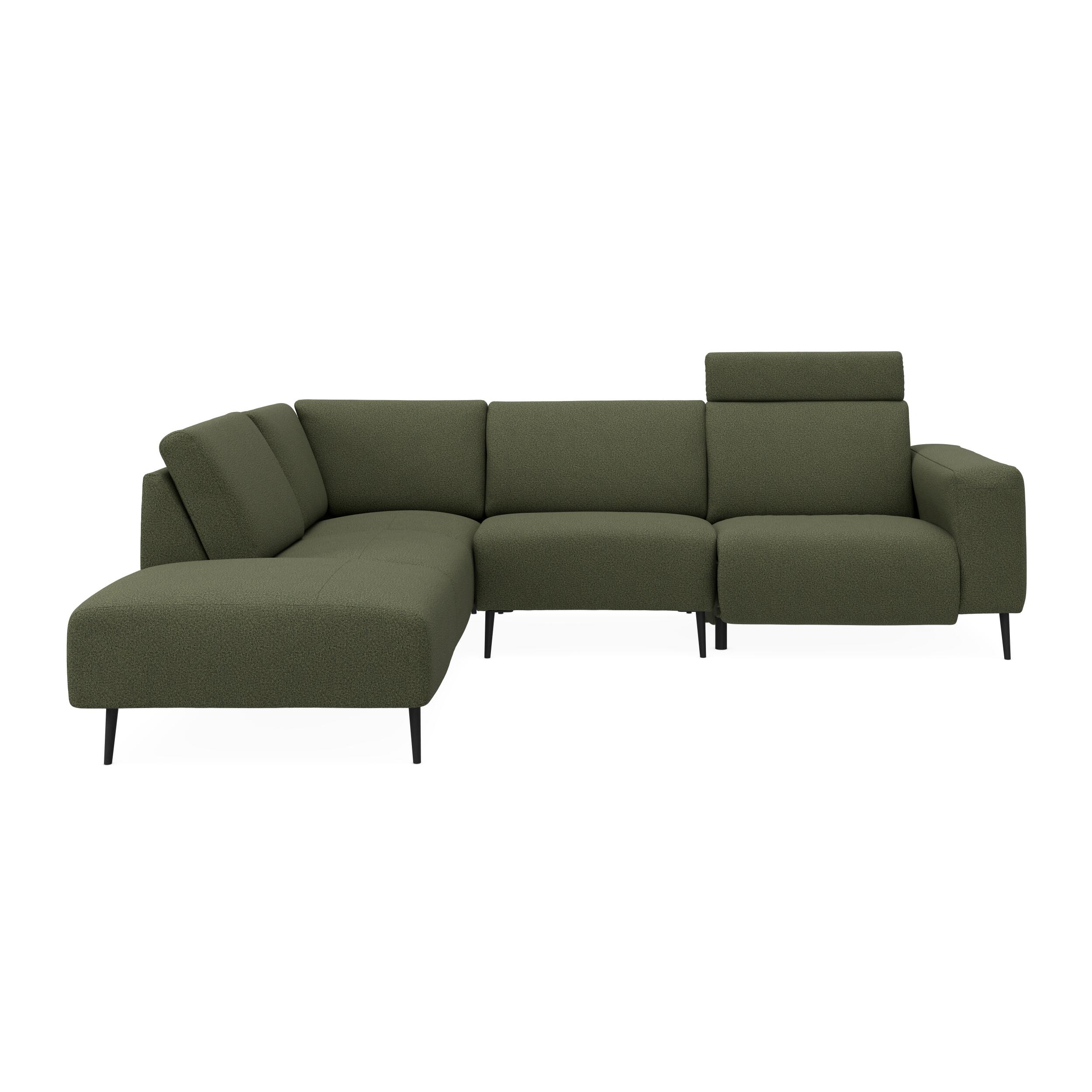 Remus venstrevendt sofa med pufafslutning