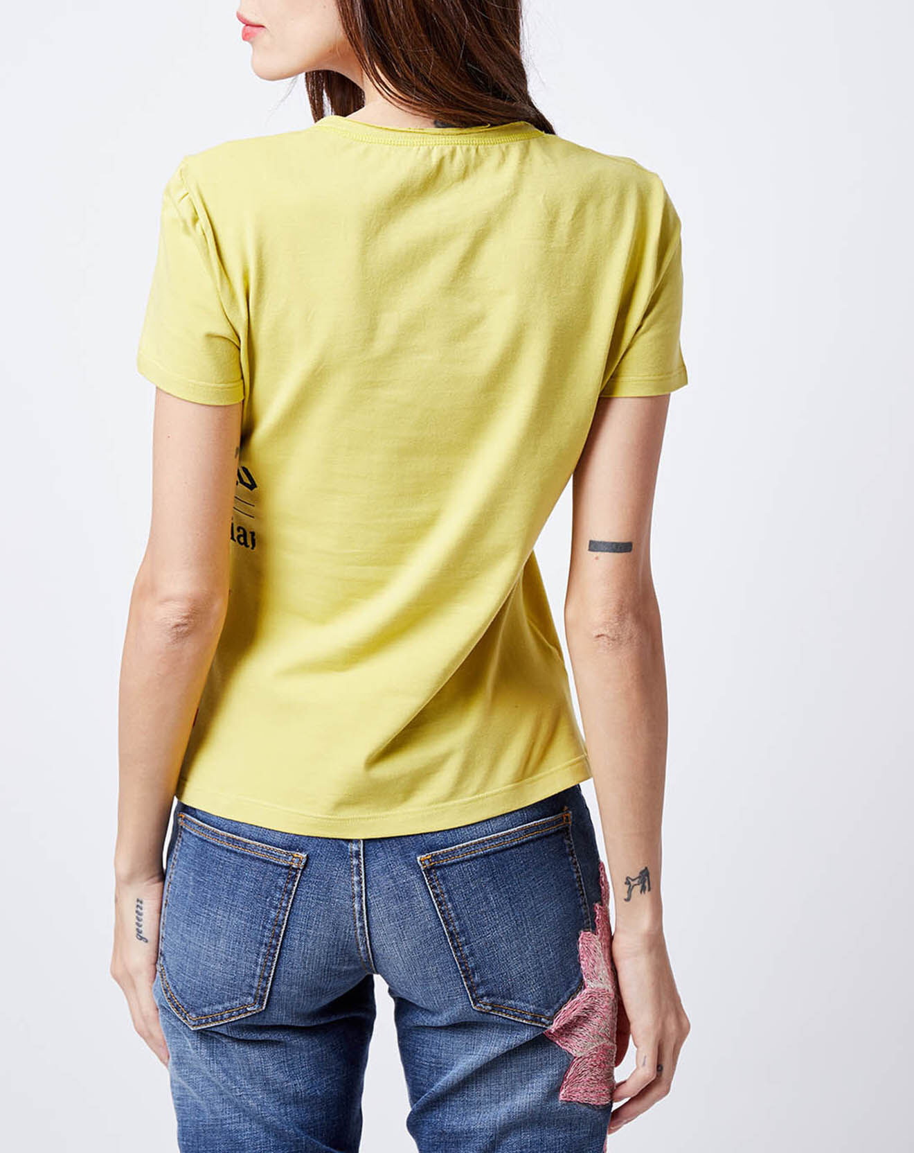 John Galliano T-Shirt Loane vert-jaune