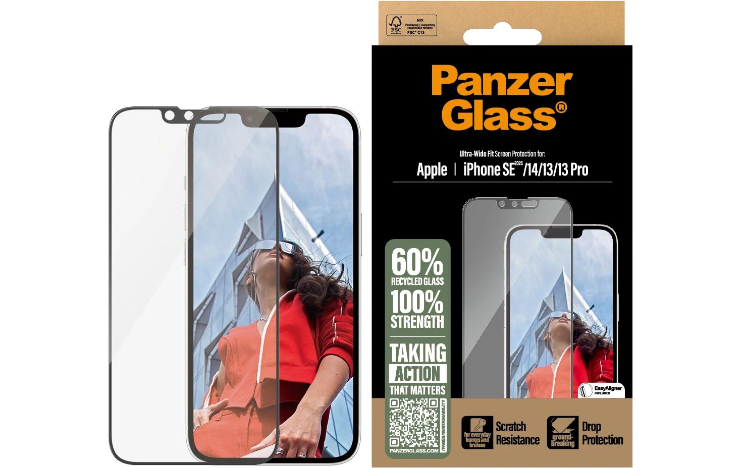 Displayschutz Ultra Wide Fit iPhone 16e/13/13Pro/14Display-Schutzfolie für das Apple iPhone 16e/13/13Pro/14