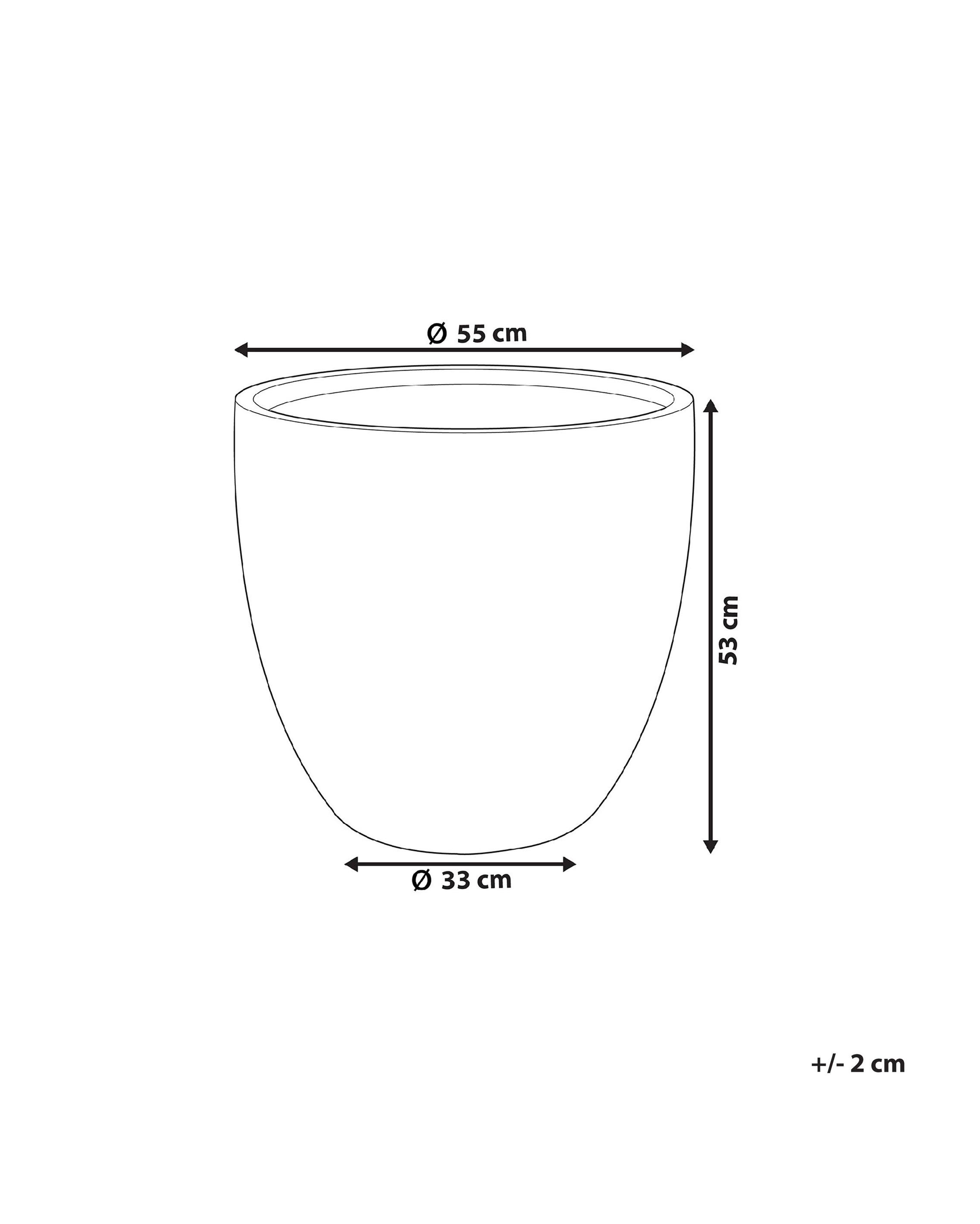 Bloempot KANNIA 55 cm Lichtgrijs