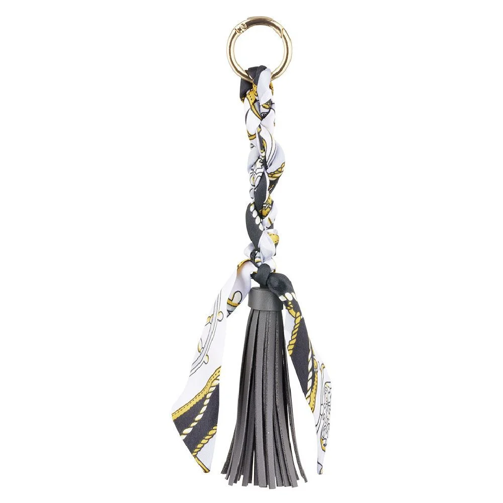 Porte-clés pompon foulard