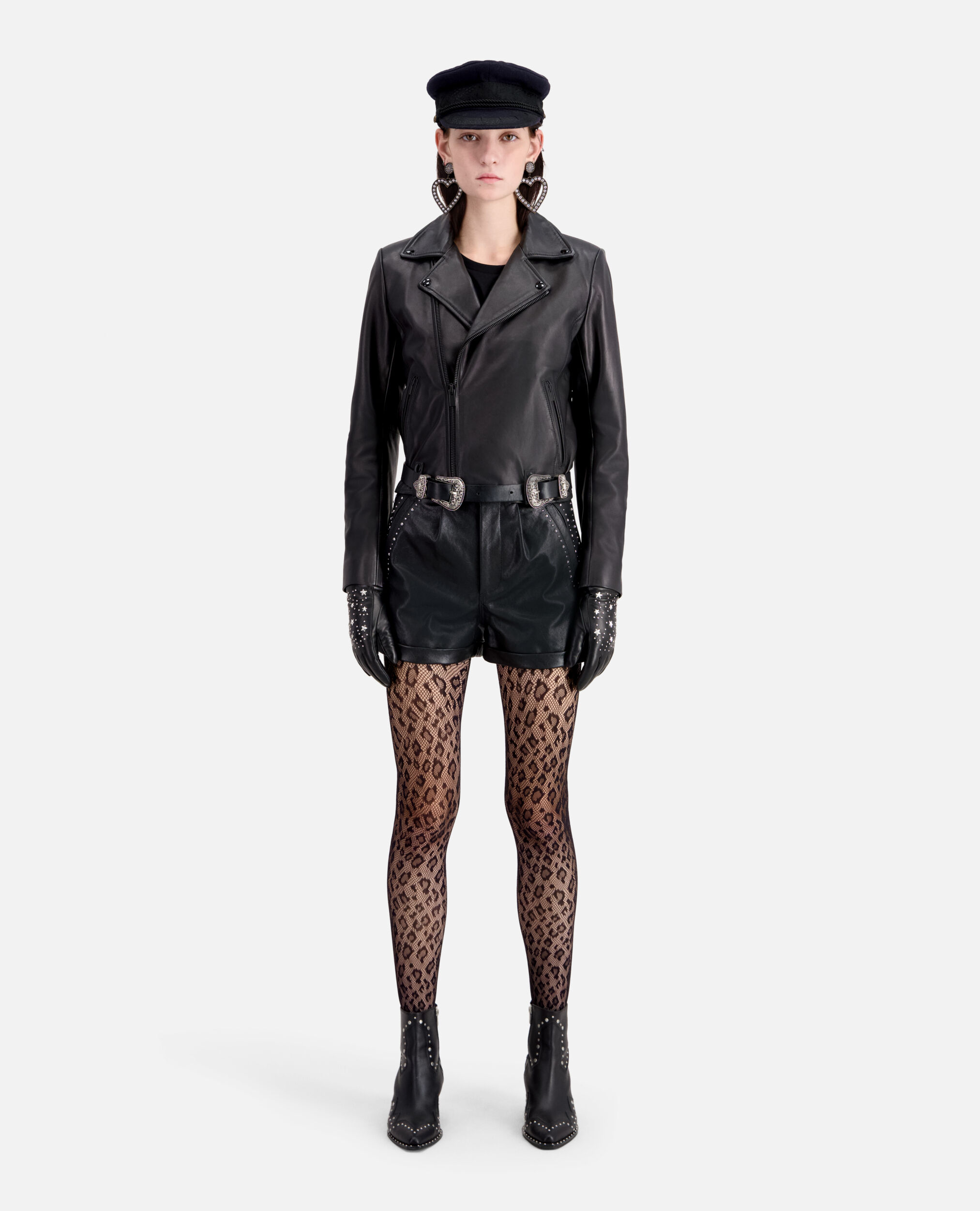 Black leather jacket