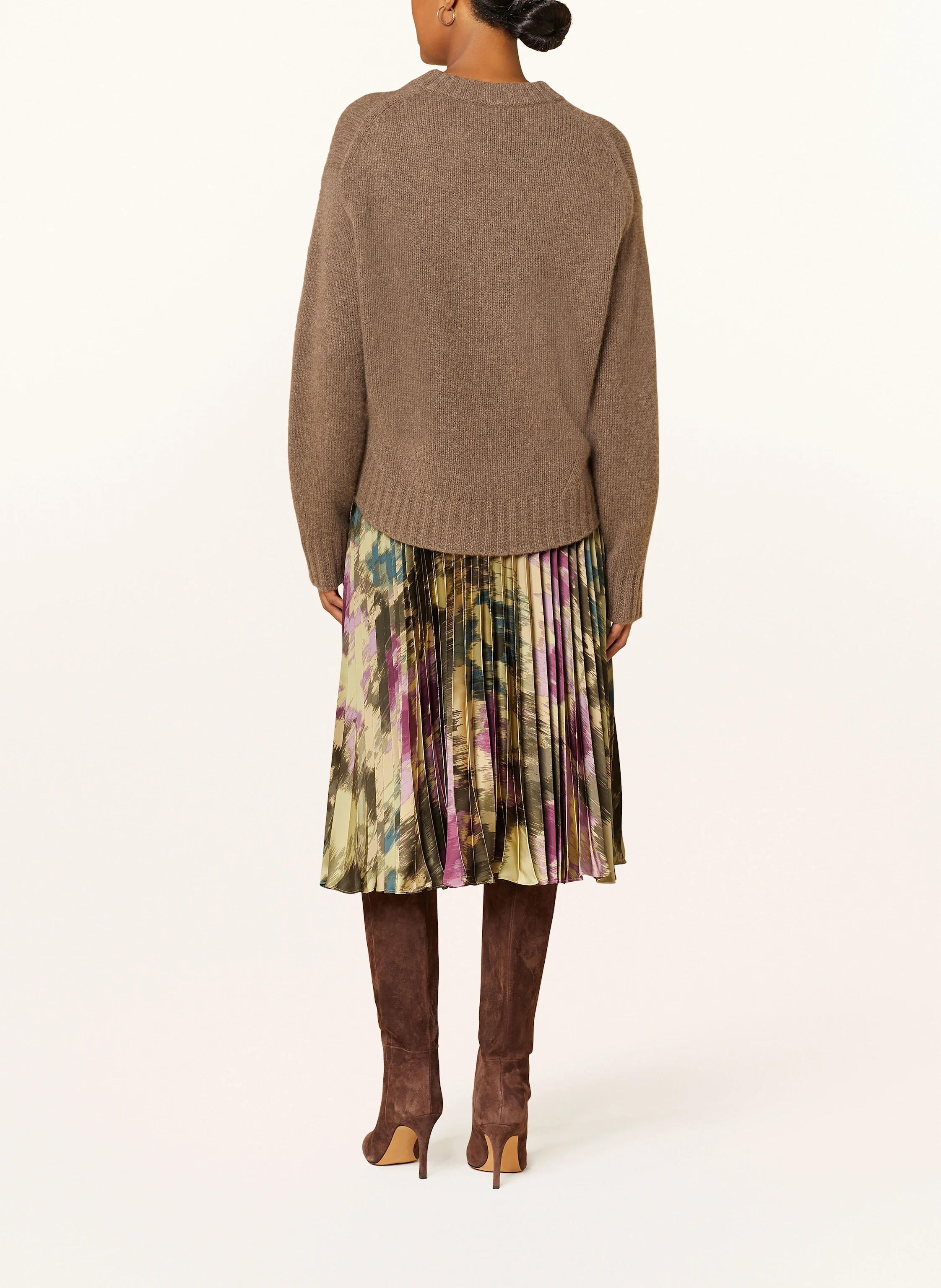 LAUREN RALPH LAUREN Plisseerock aus Satin