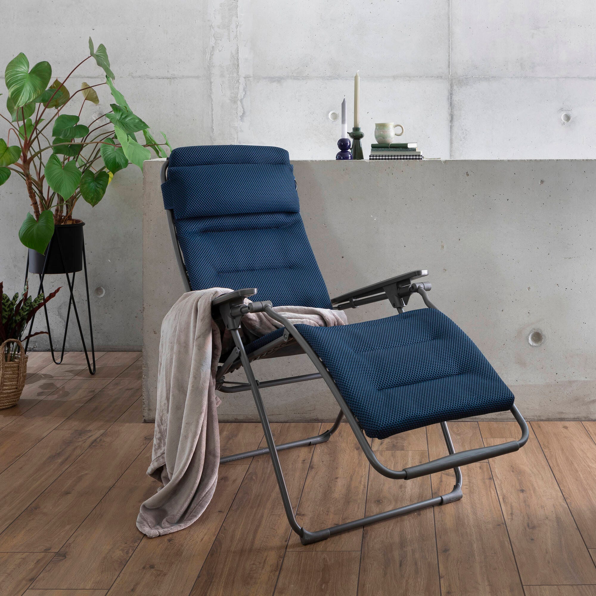 Gepolsterte Zero-Gravity-Relaxliege Futura BeComfort® Blau Bleu Encre