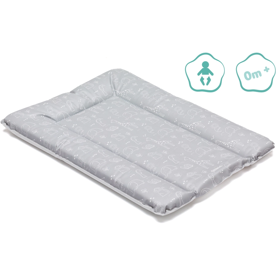 fillikid Wickelauflage Softy Safari grau 53x70 cm