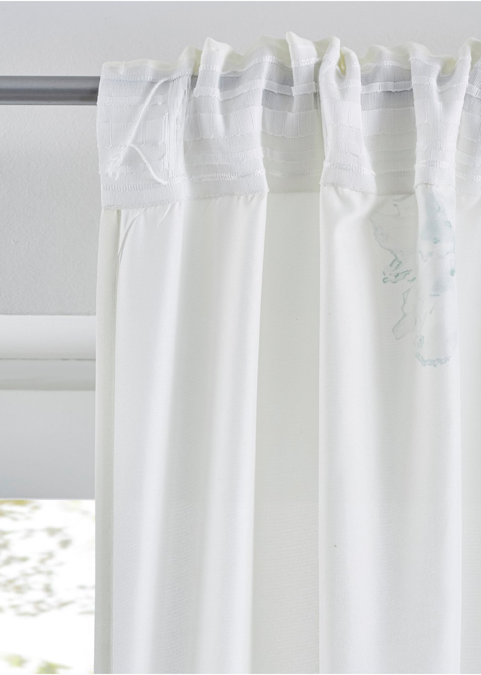 Rideau microfibre à imprimé floral (1 pce)