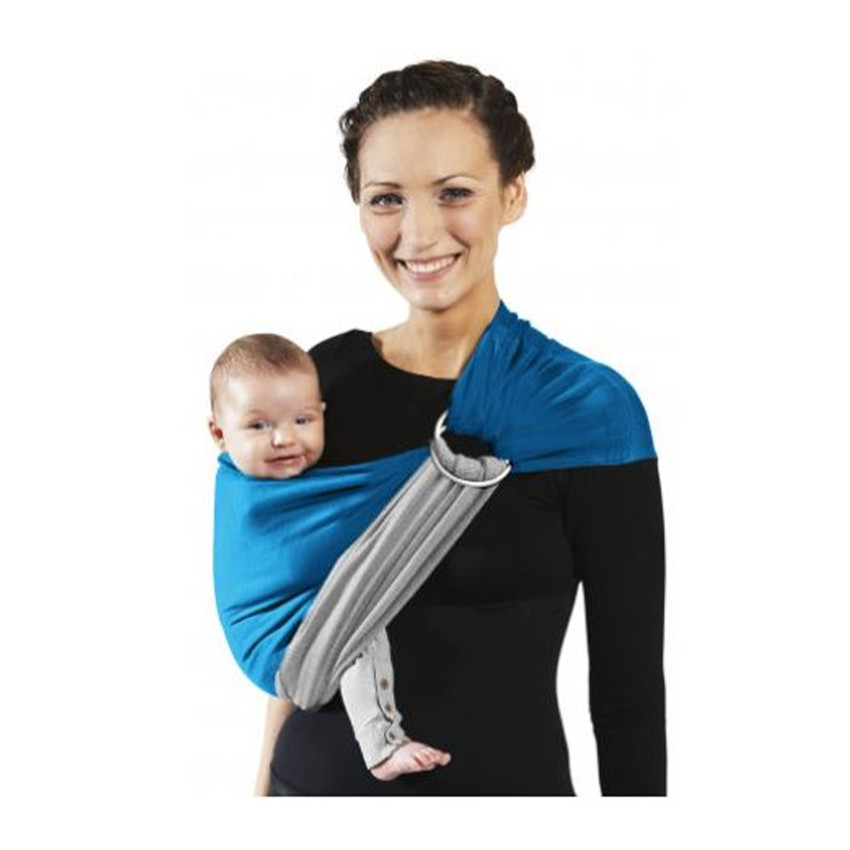 Sling - Petite écharpe sans noeud - Gris / Bleu Canard