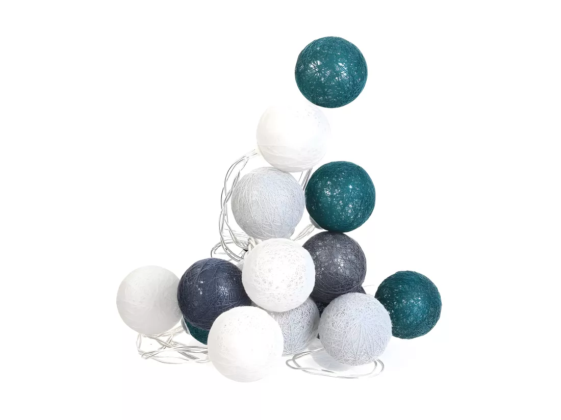 Guirlande lumineuse boules colorées 20 LED 3,72 m