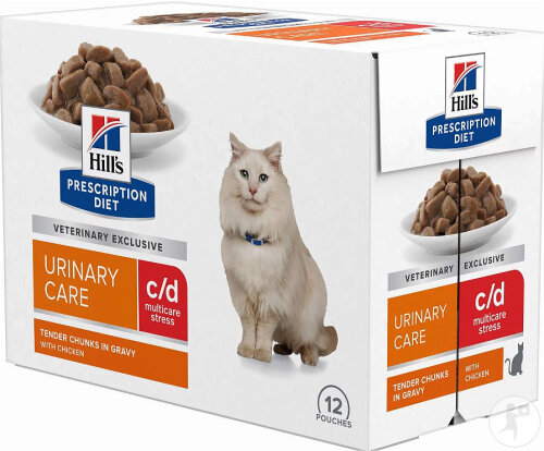 Hill's Pet Nutrition Prescription Diet C/D Multicare Stress Urinary Feline Sachets 12x85g