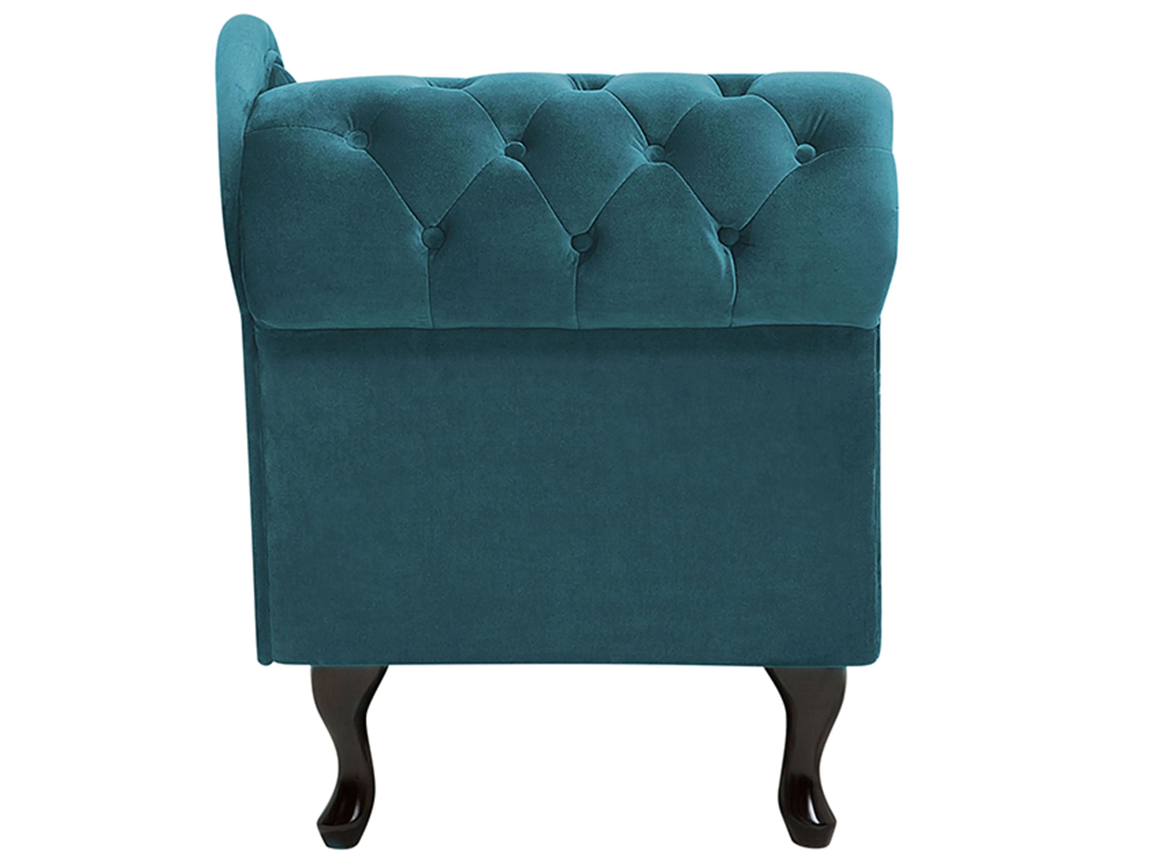 Linkszijdige chaise longue NIMES Fluweel Groenblauw