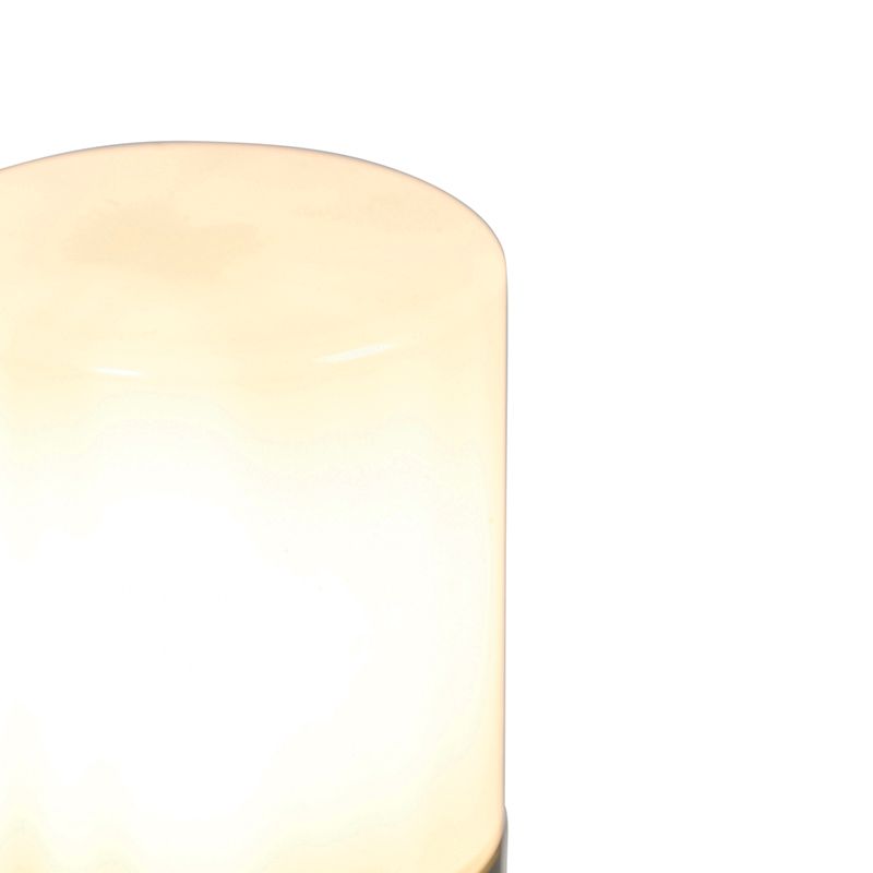 Staande buitenlamp zwart met opaal kap wit 30 cm IP44 - Odense