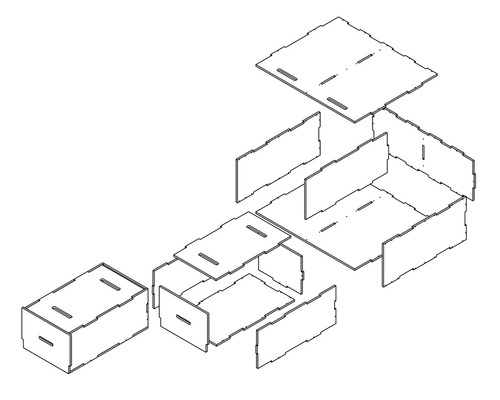 Buildify Campingbox Carolin ladesysteem voor VW, 900x1106x405 mm (LxBxH) (zonder montage- en bevestigingsmateriaal)