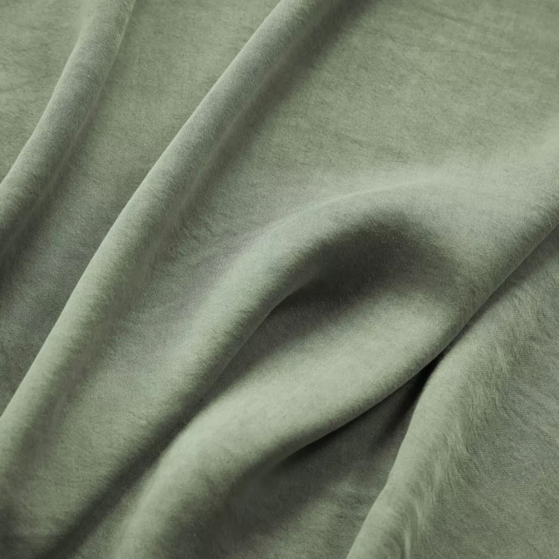 Rideau lyocell Tencel™ ajustable (140 x max 270 cm) Olivia Vert romarin