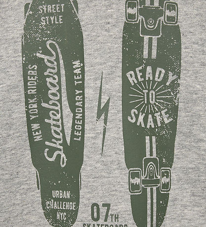 Sofie Schnoor H?ttetr?je - Grey Melange m. Print