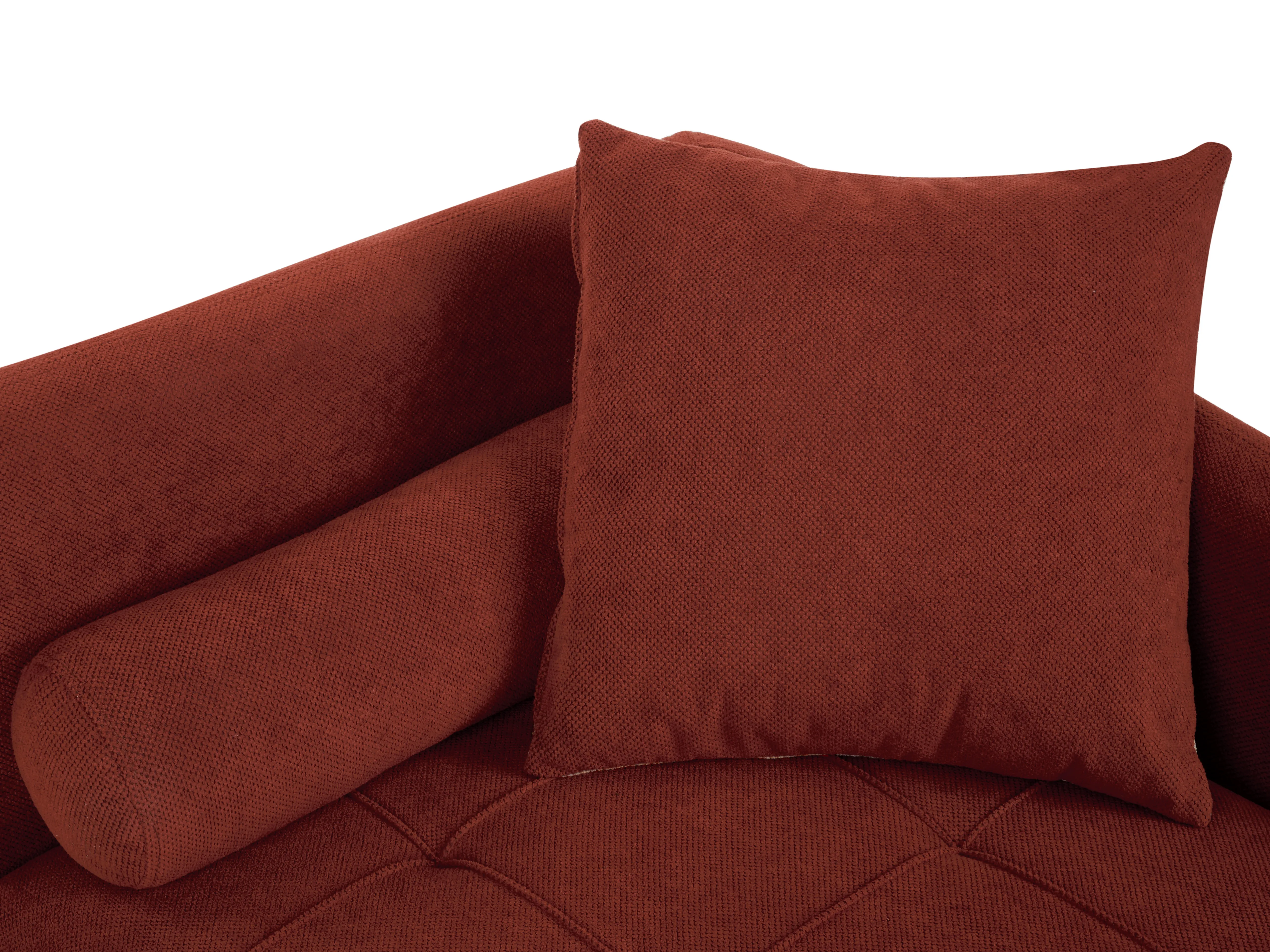 Linkszijdige chaise longue GONESSE Stof Rood