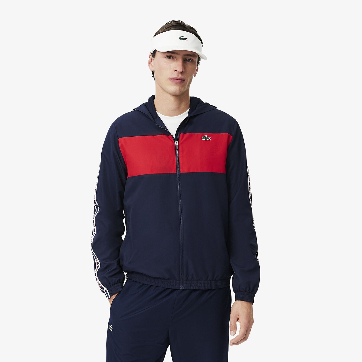 Jaqueta esportiva LACOSTE com faixa larga com a inscrição Lacoste