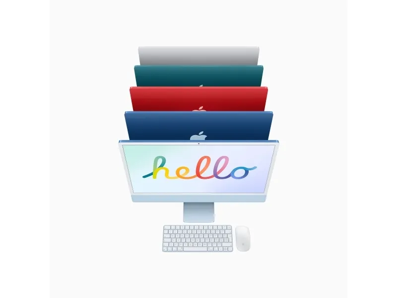 Apple iMac with 4.5K Retina display - Alt-i-én M1 op til - RAM 8 GB - SSD 256 GB - M1 7-core GPU - IEEE 802.11ax (Wi-Fi 6) - macOS Monterey 12.0 - skærm: LED 24