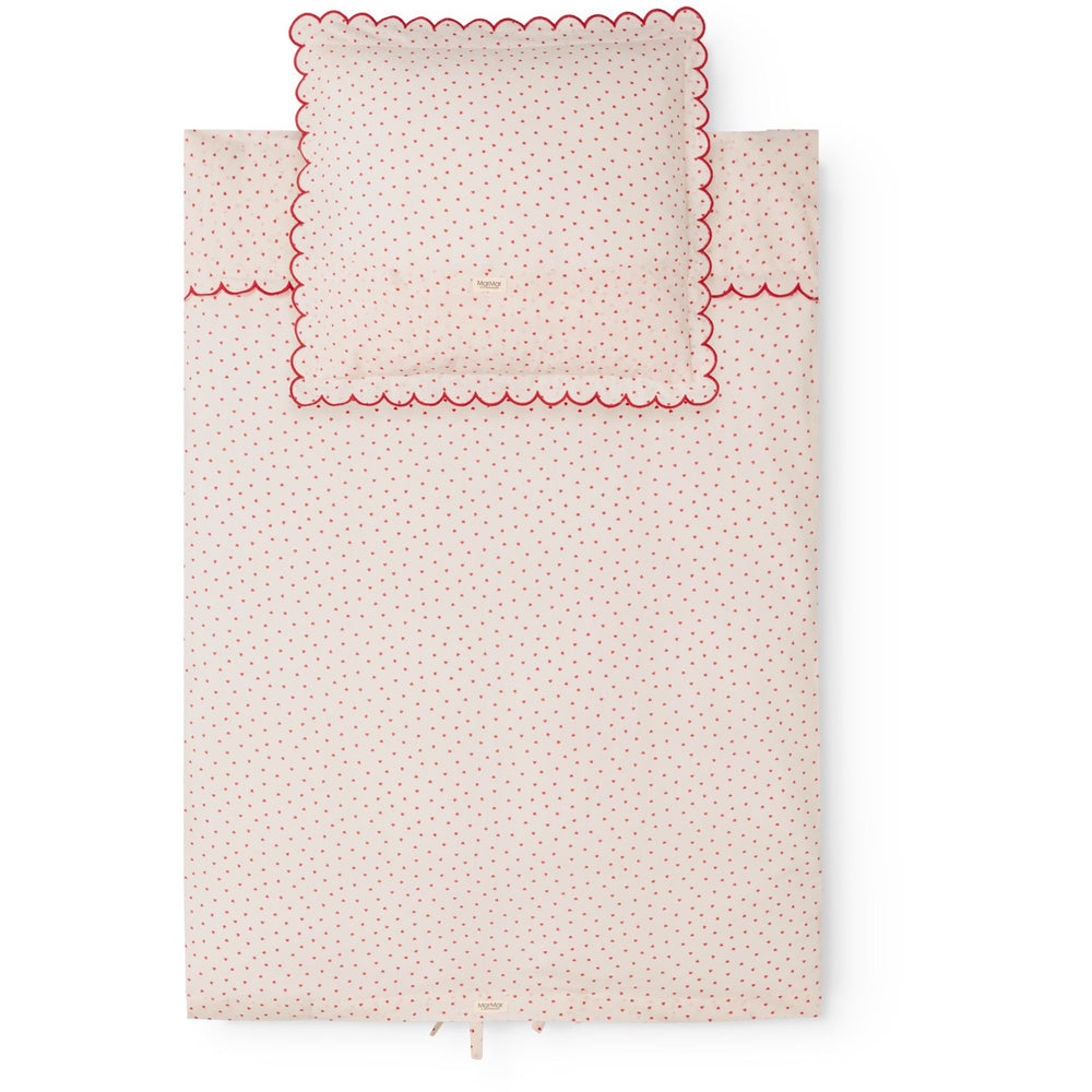 Køb MarMar Crispy Poplin Acc Happy Hearts Sengtøj Hør Scallop Baby
