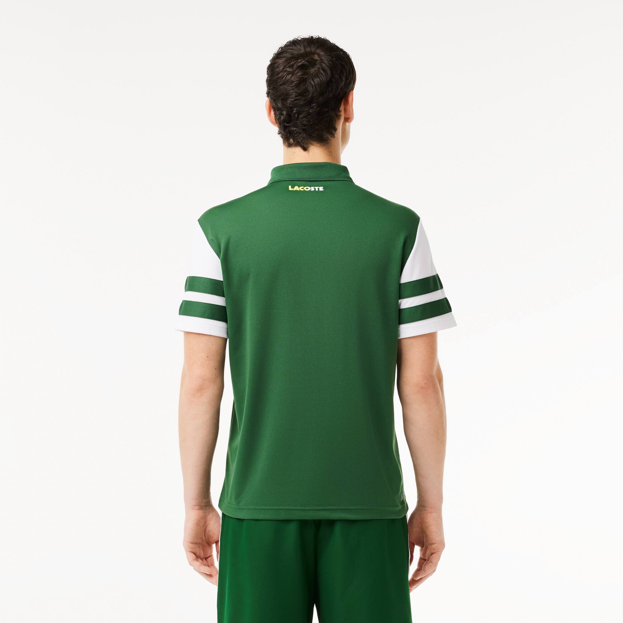 Ultra-Dry Colourblock Tennis Poloshirt Kurze Ärmel - Grün - Lacoste - Herren