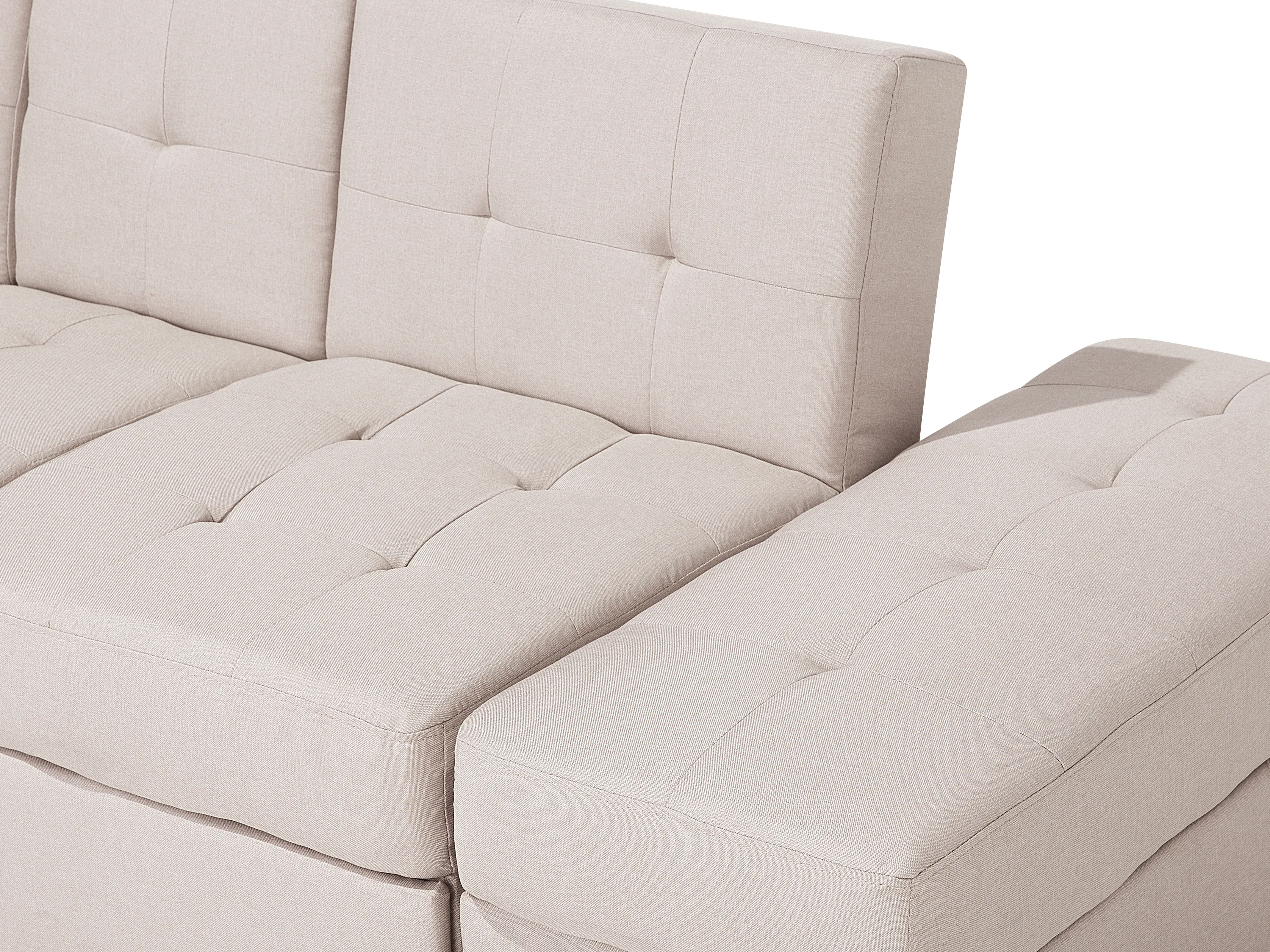 Slaapbank 3-zits FALSTER Stof Beige met opbergruimte