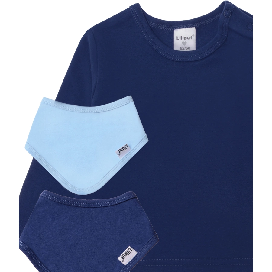 Liliput Langarmshirt mit Halstüchern dunkelblau