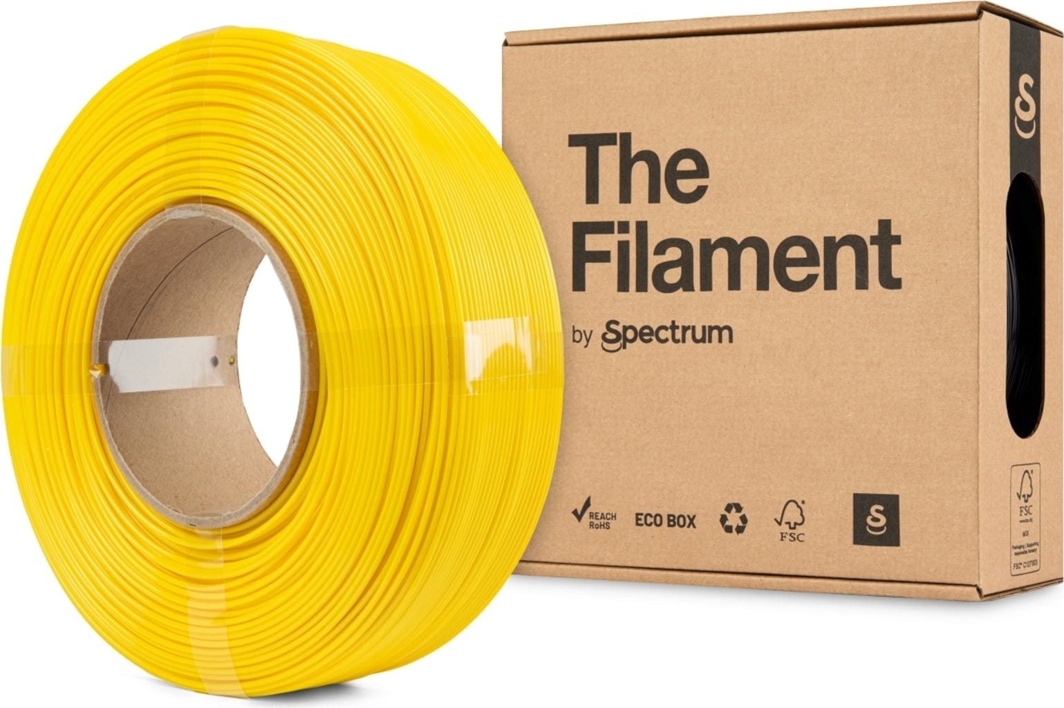 The Filament  ReFill PETG Lite Yellow, 1,75 mm / 1000 g    Technisches PETG ohne Spule für zuverlässige Alltagseinsätze in Yellow