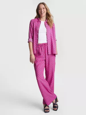 Camisa adaptável com estampa floral e lenço