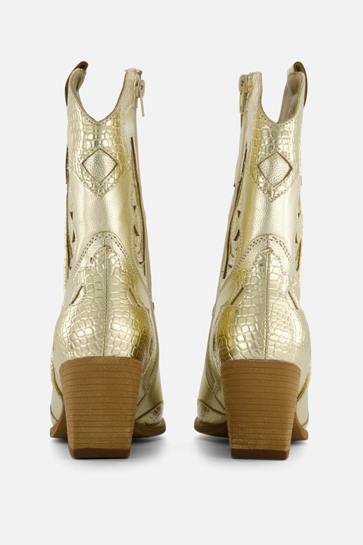 Ann Rocks Cowboylaarzen goud Pu