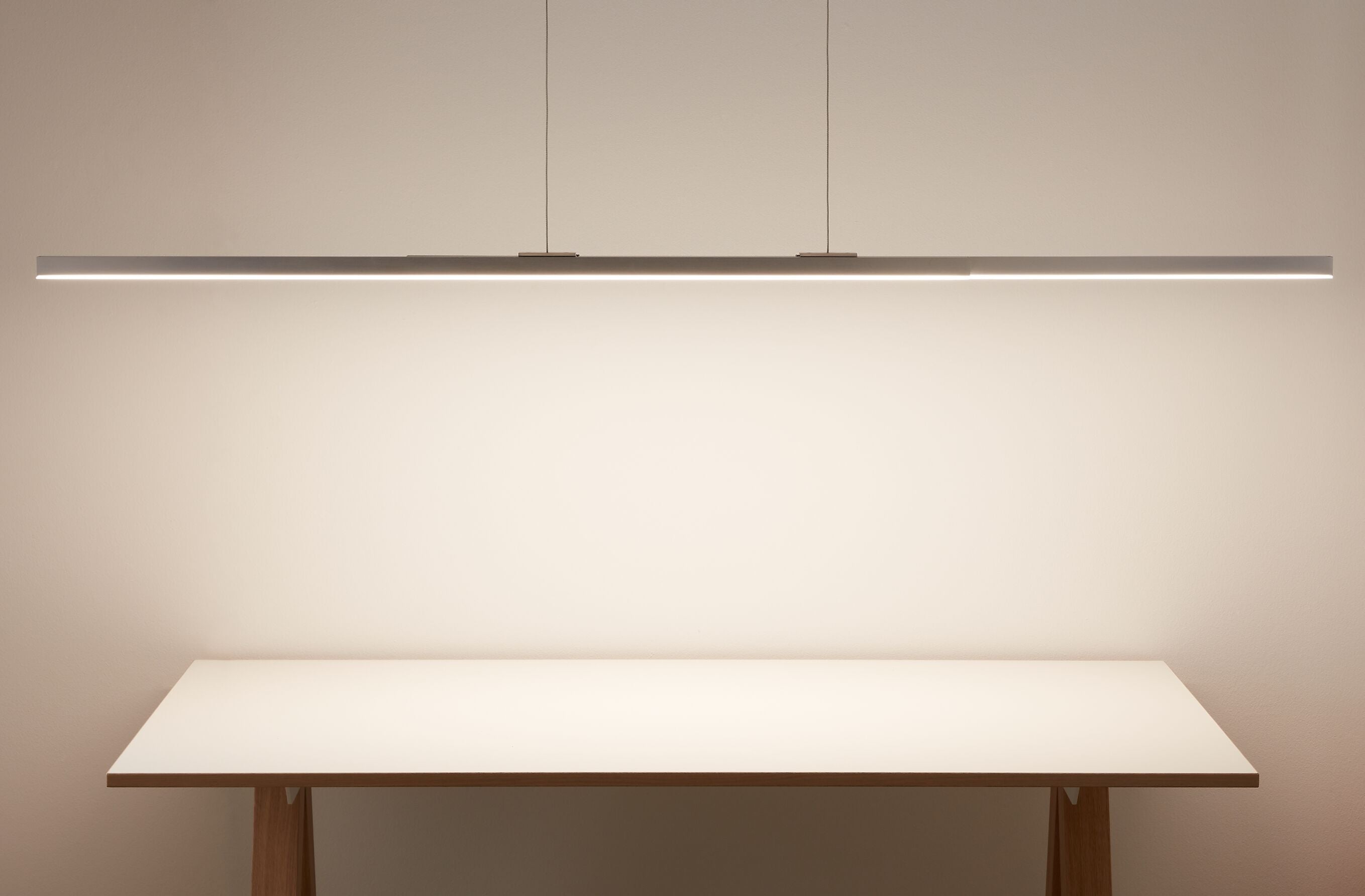 VIANO Hängeleuchte - Silberfarbig / B: 169.0 cm x T: 4.5 cm x H: 150.0 cm