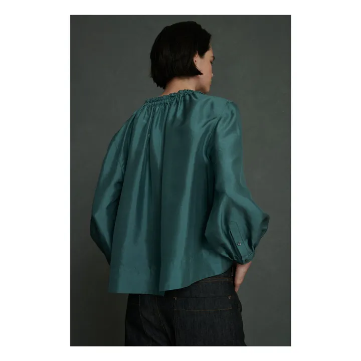 Soeur Blouse Univers Soie | Vert canard