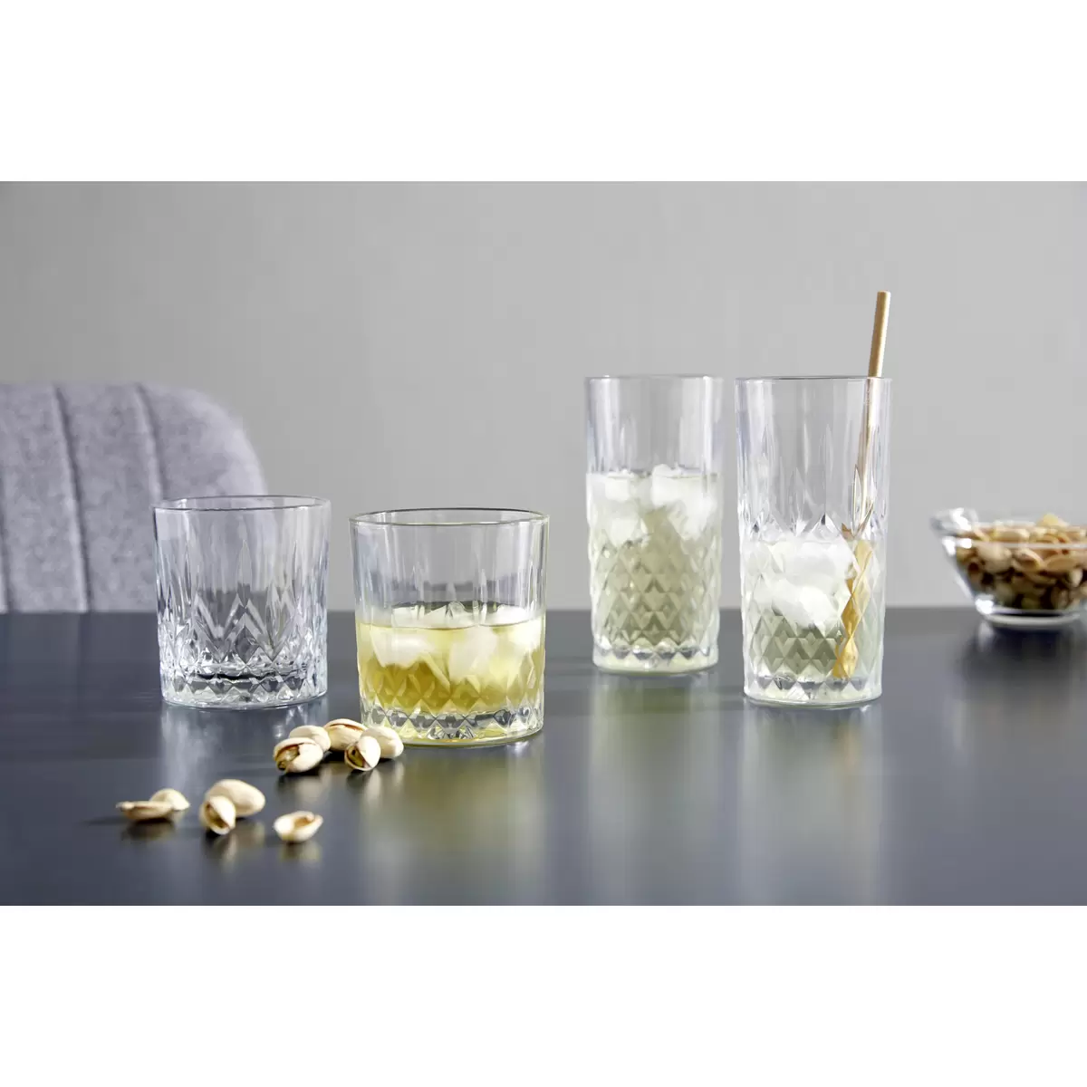 Whsikey Glasset 2er Jack James Wood Transparent