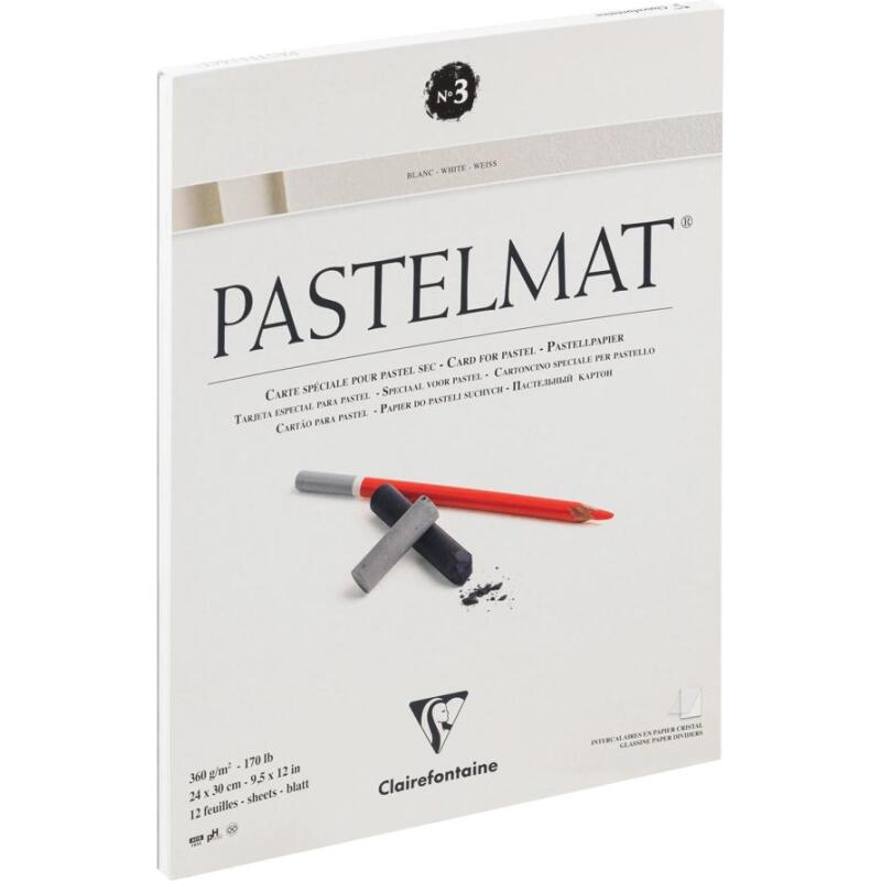 Pastelmat bloc collé 12F 24x30cm 360g