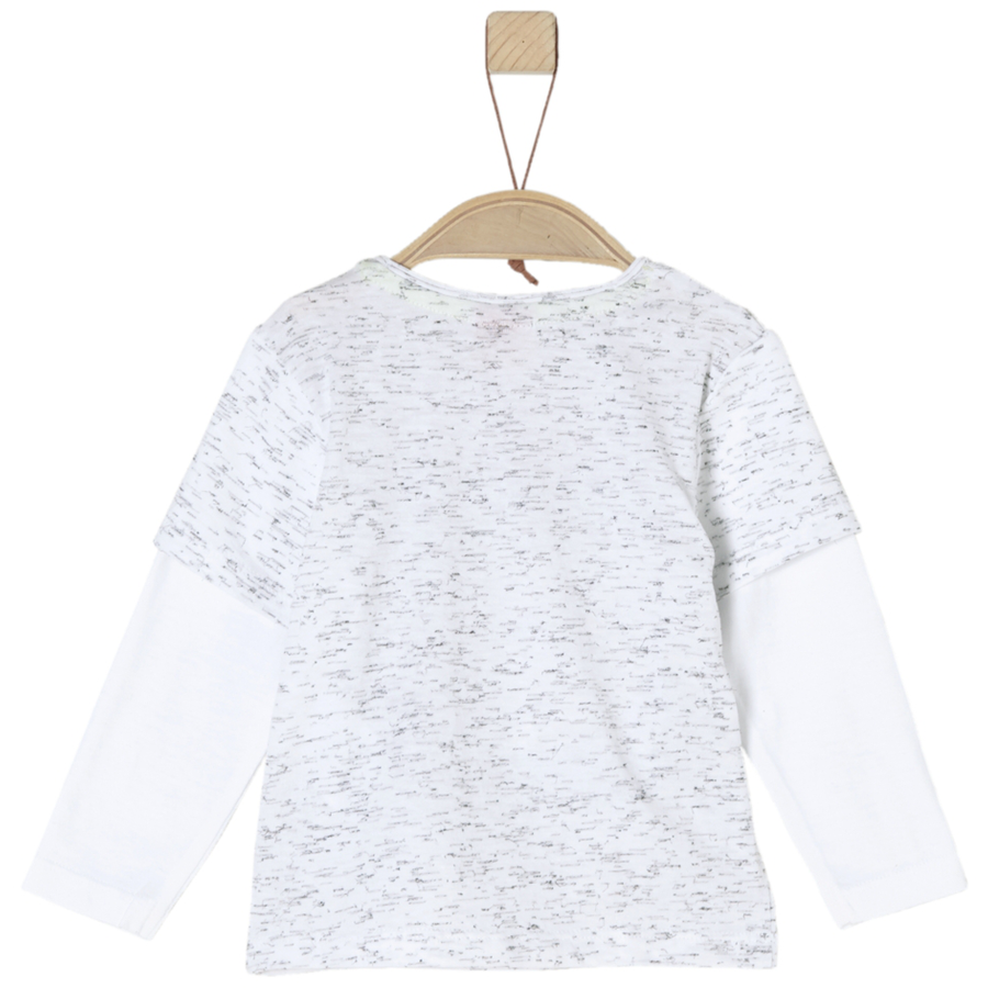 s.Oliver Boys Langarmshirt white melange