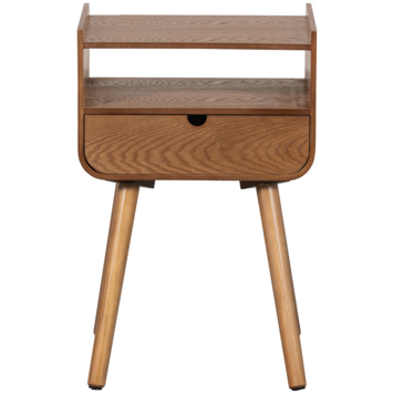 WOOOD bijzettafel Nils natural hout 36x30 cm