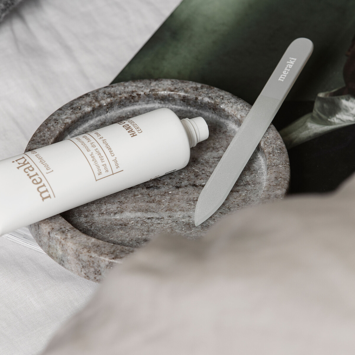 Meraki - Bakke I Marmor - Marble - Beige - Ø 12,5 CM