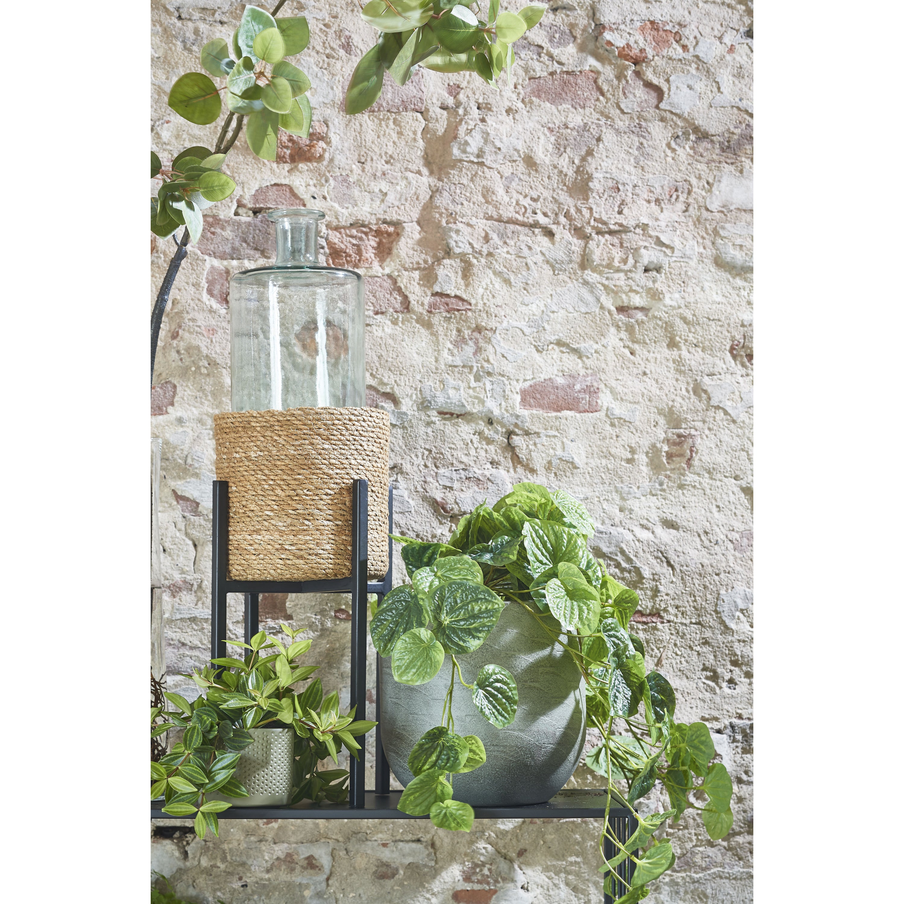 Mica Decorations Atlantic Mand - H20 x Ã20 cm - Zeegras - Lichtbruin