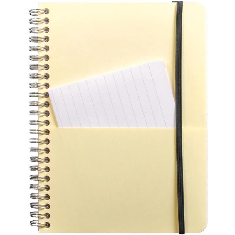 Pocket Book cahier reliure intégrale à élastique A5+ 60 feuilles détachables ligné Couleur aléatoire - Assortis
