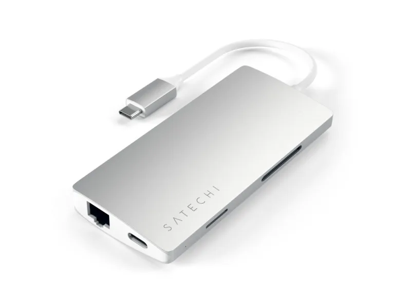 Satechi TYPE-C MULTI-PORT ADAPTER 4K WITH ETHERNET V2 - Dockingstation - USB-C / Thunderbolt 3 - HDMI - 1GbE