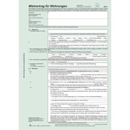RNK Verlag Mietvertrag universal, selbstdurchschreibend