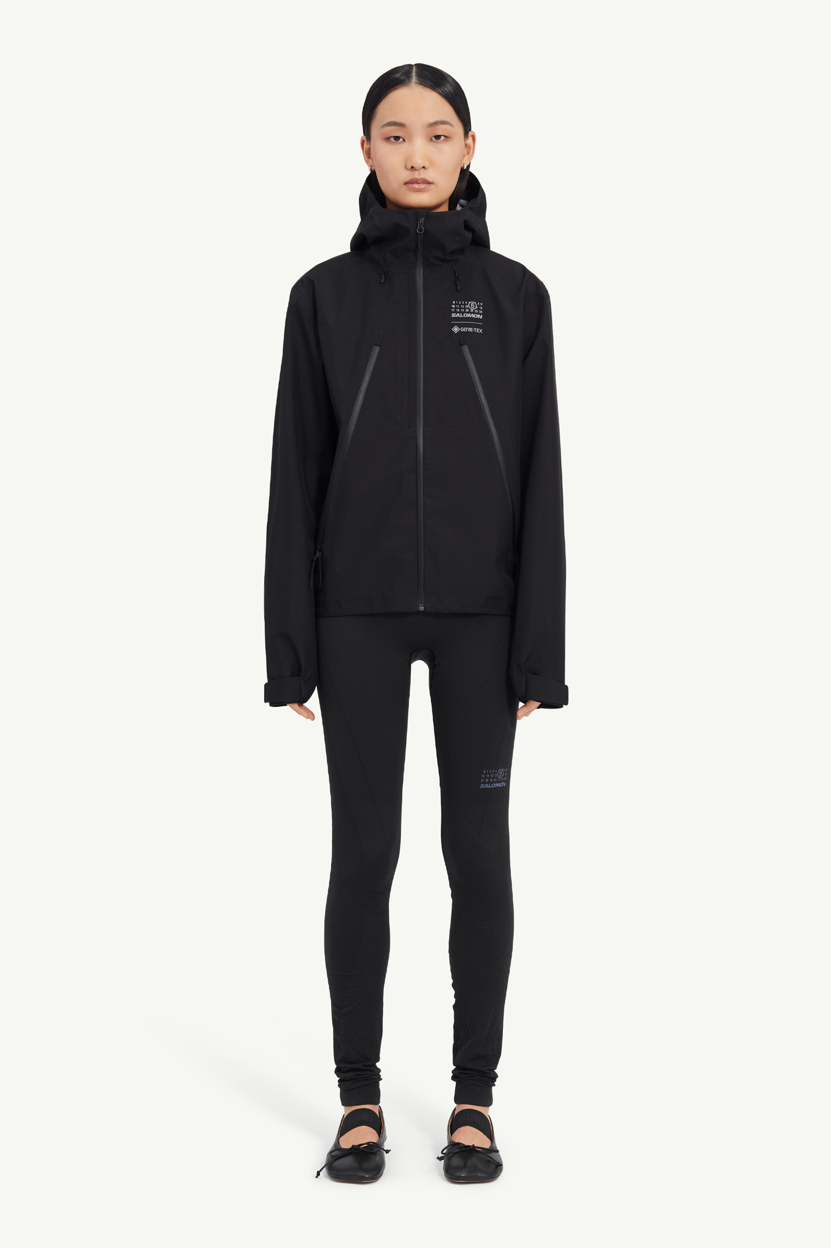 Coupe-vent à capuche GORE-TEX MM6 x Salomon Noir
